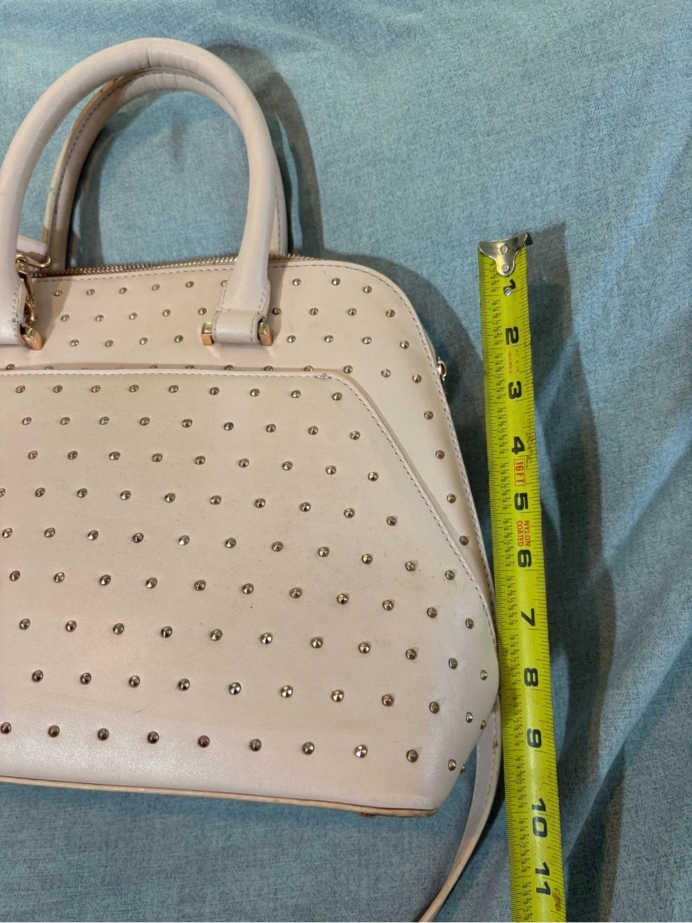 Charming Charlie Studded Blush Women's Satchel Tote Bag NWOT